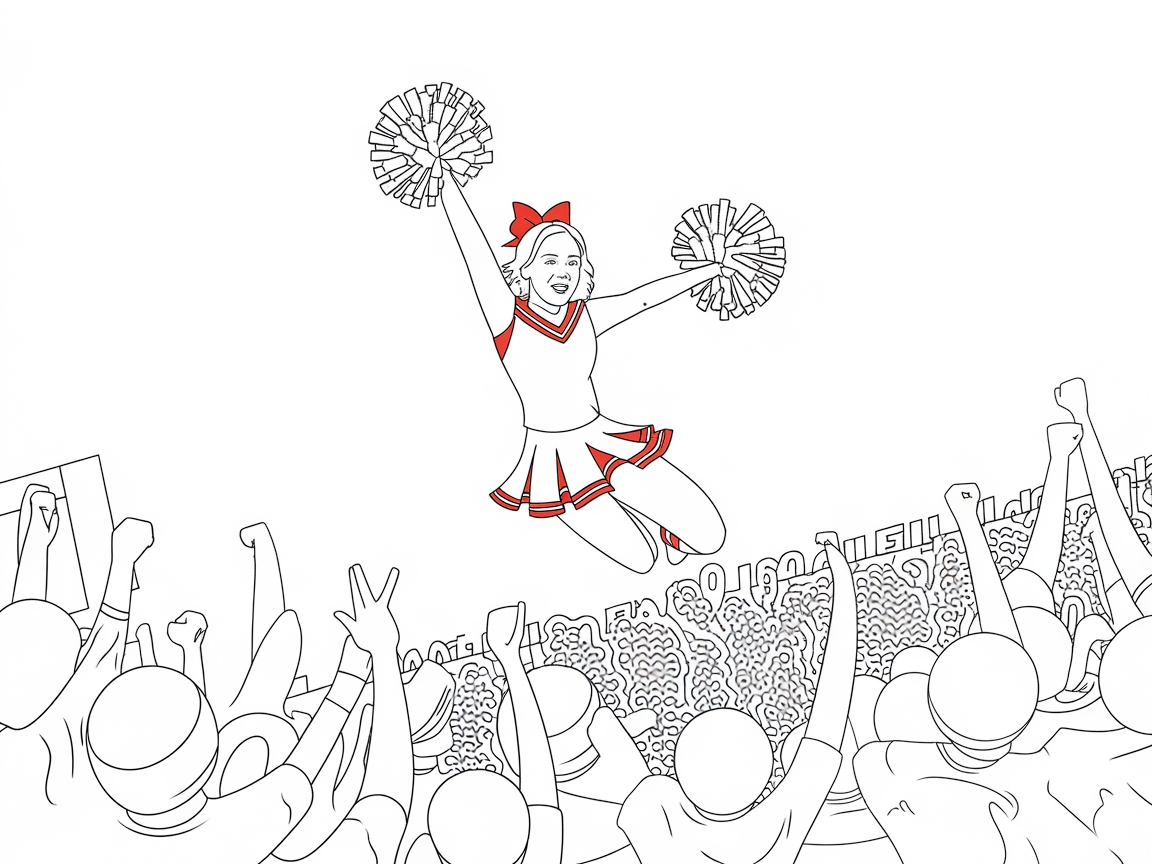Cheer On Your Creativity with This Exciting Cheerleader Scene