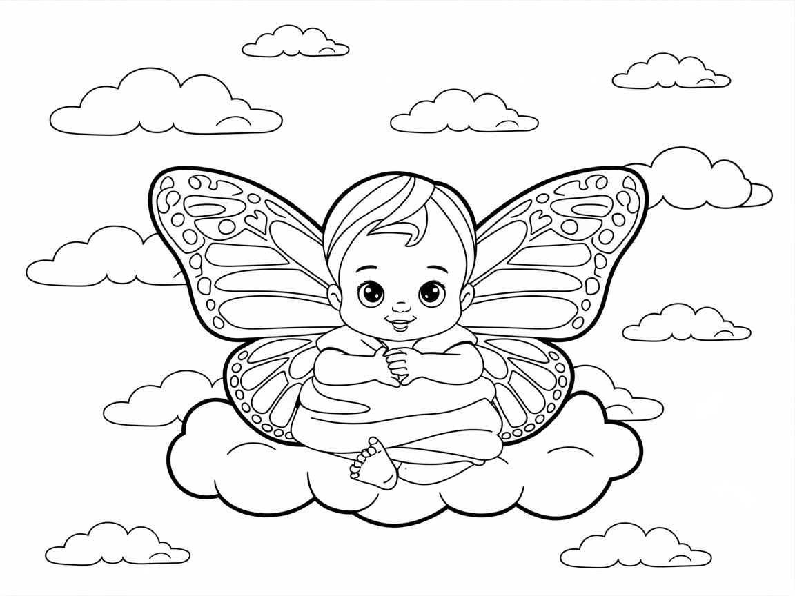 Fluttering Dreams with a Baby Angel Butterfly