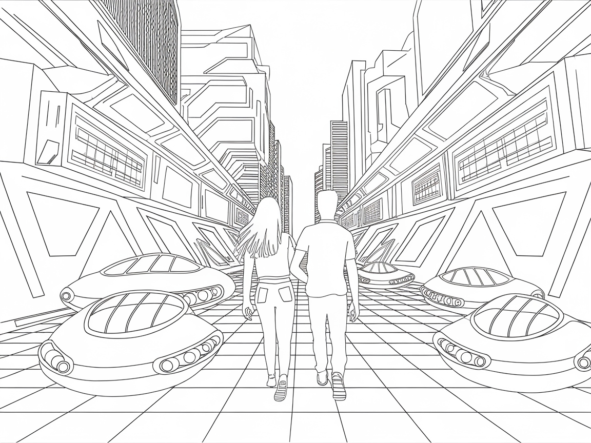 Step into the Future with This Sci-Fi Cityscape