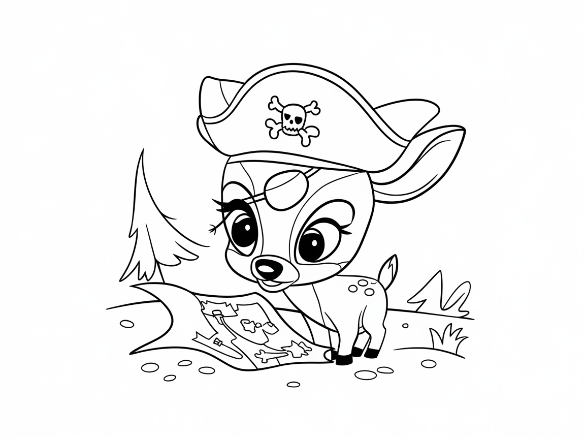 Adventurous Fawn on a Pirate Treasure Hunt