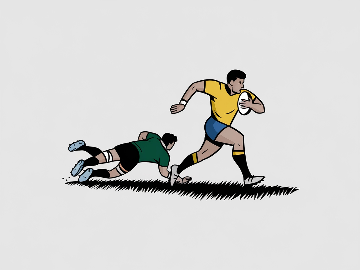 Dash into Action with This Thrilling Rugby Scene
