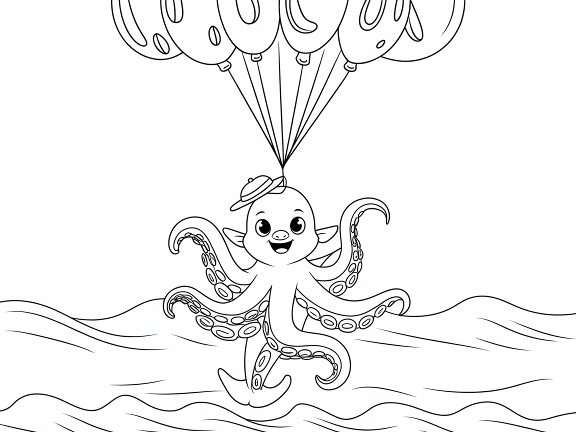 Float into Fun with This Balloon-Lifted Octopus Page