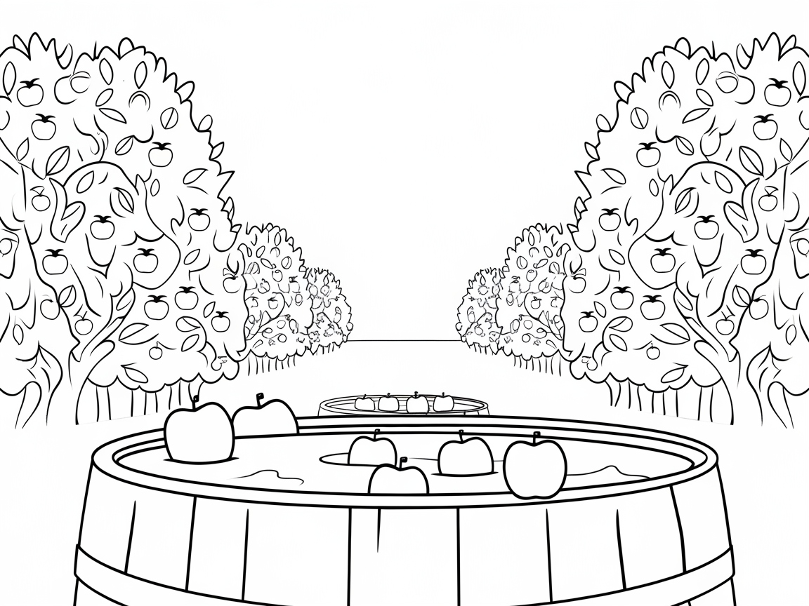 Dive into a Classic Apple Bobbing Scene