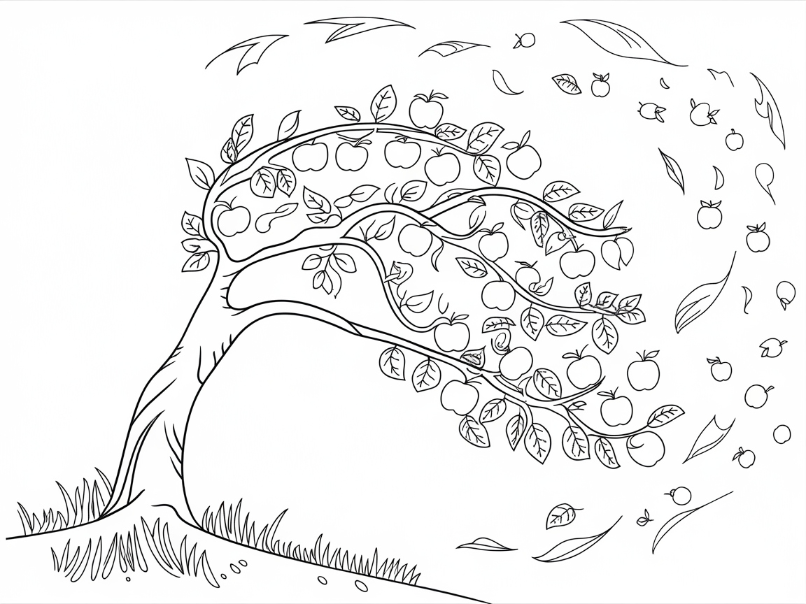 Whirl Through the Wind with This Apple Tree in Motion