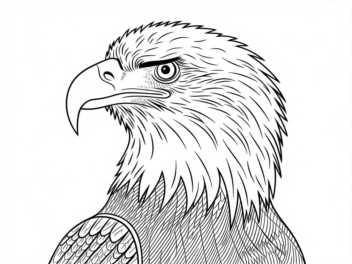 Close-Up Portrait of a Bald Eagle