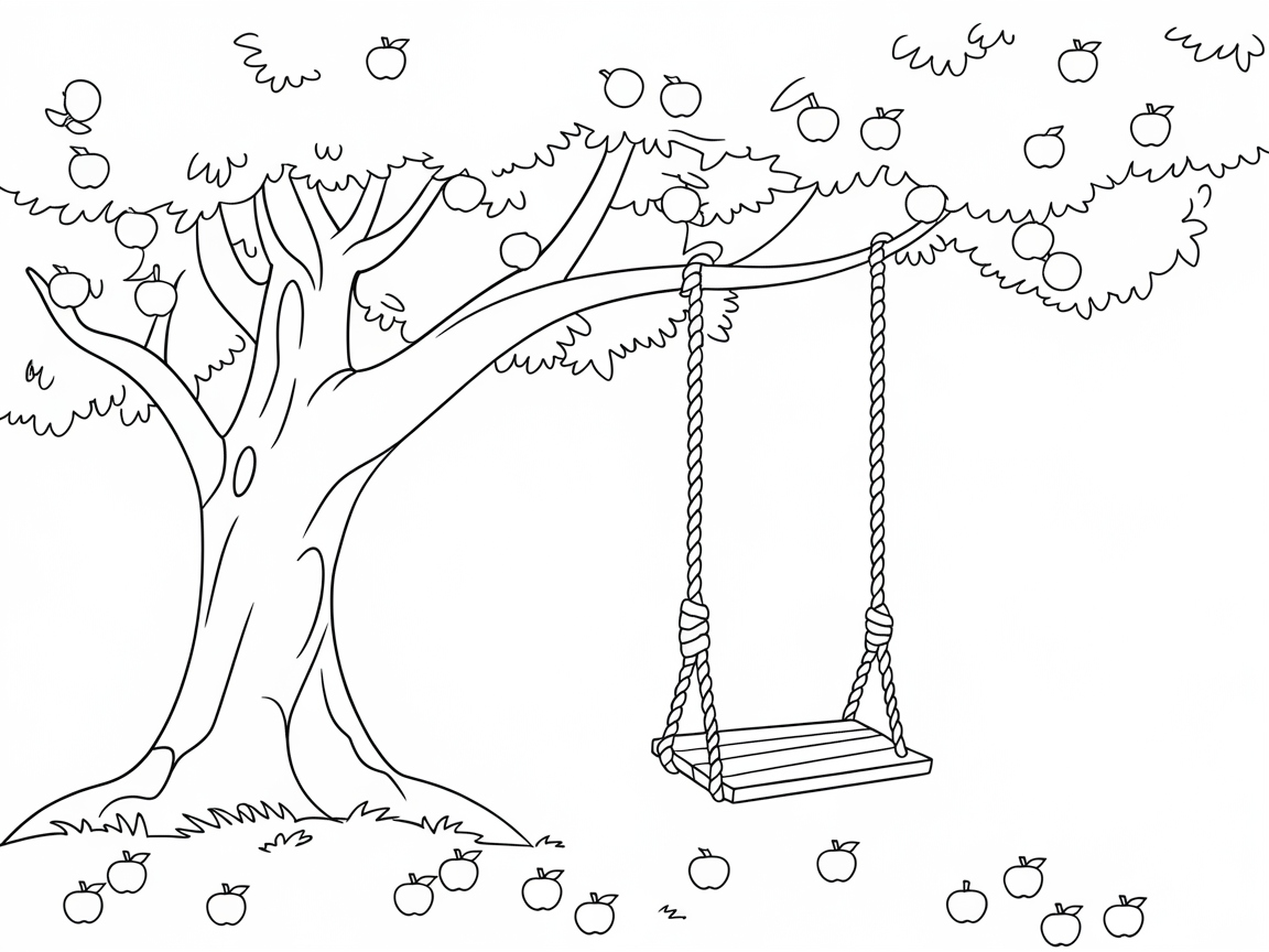 Swing into Creativity with This Apple Tree Scene