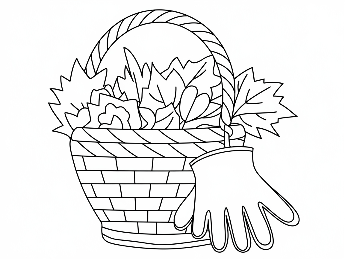 Bountiful Basket of Autumn Leaves Awaits Your Colors