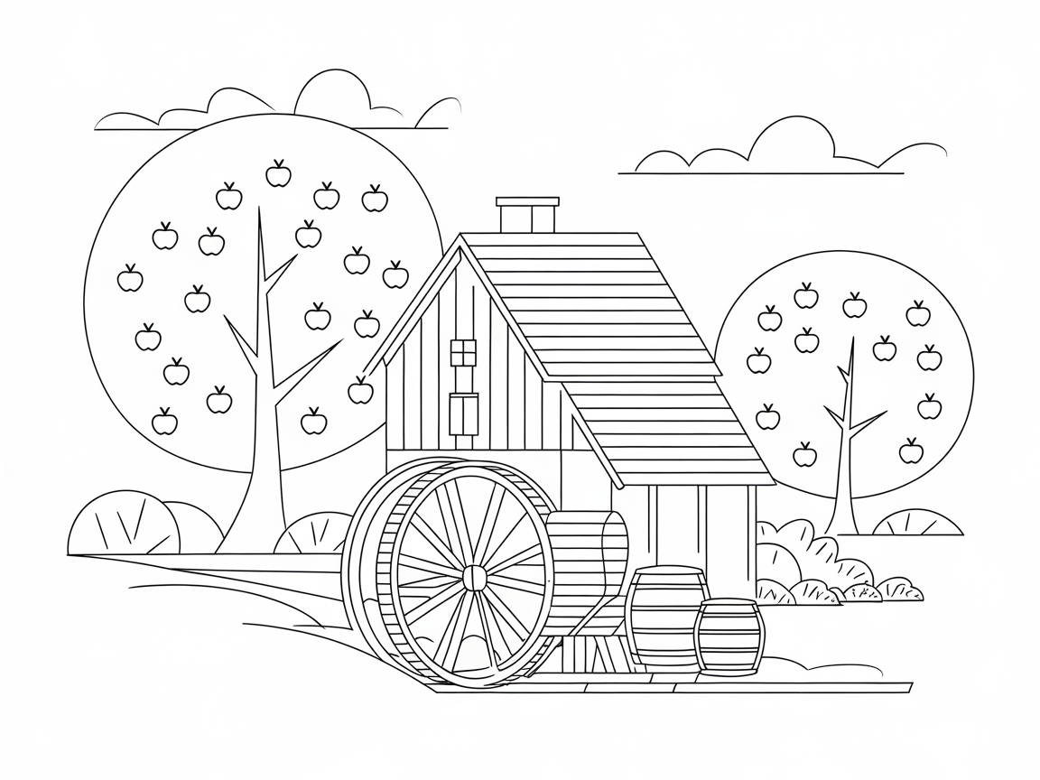 Capture the Charm of this Rustic Cider Mill Scene