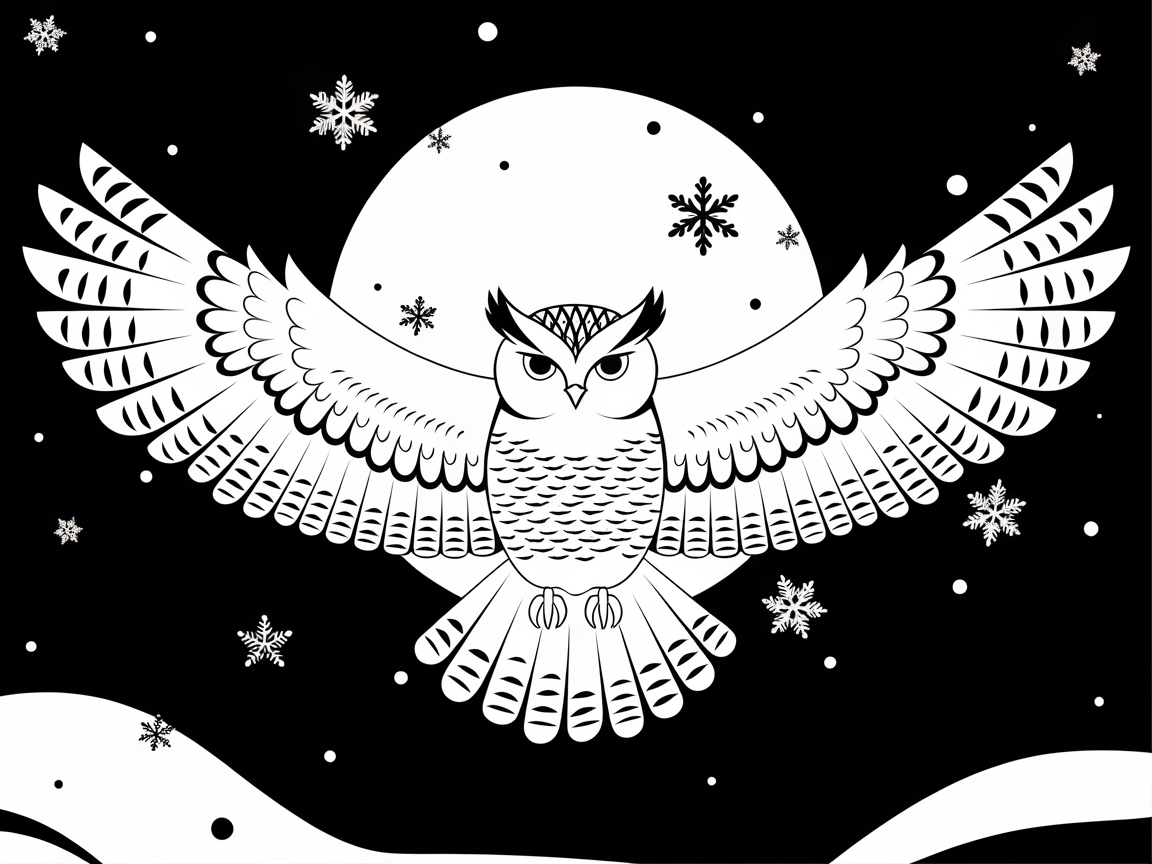 Soar Into Creativity with This Snowy Owl Scene