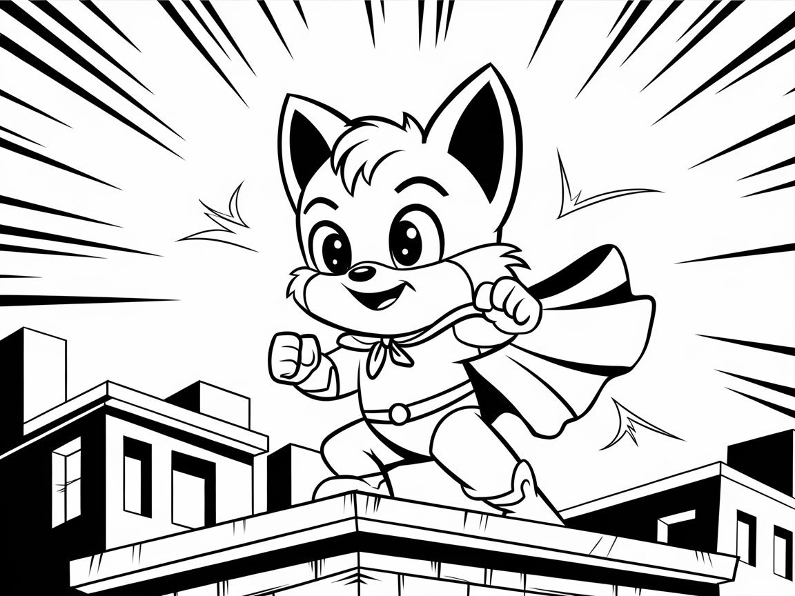 Superhero Fox Takes to the Skies