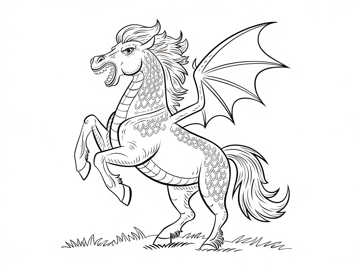 Unleash the Fantasy with This Majestic Dragon-Horse