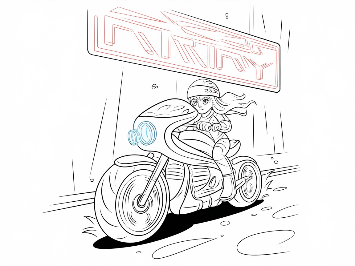Anime Biker Adventure Awaits