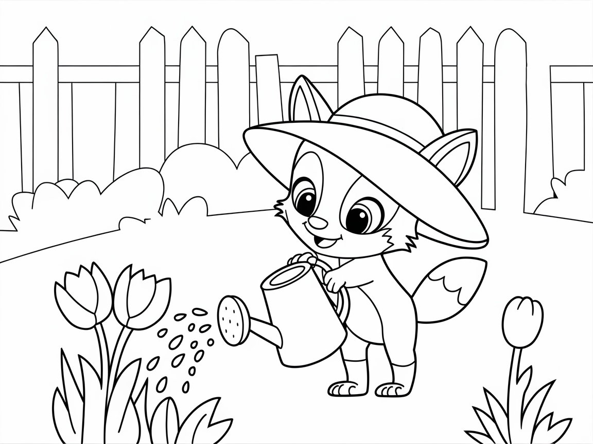Garden Fun with a Green-Thumbed Fox