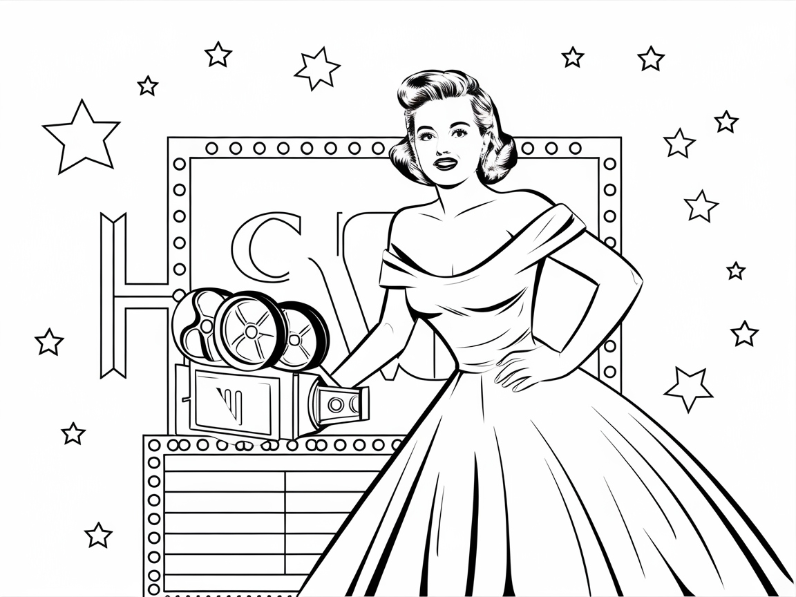 Hollywood Glamour in a Vintage Ball Gown