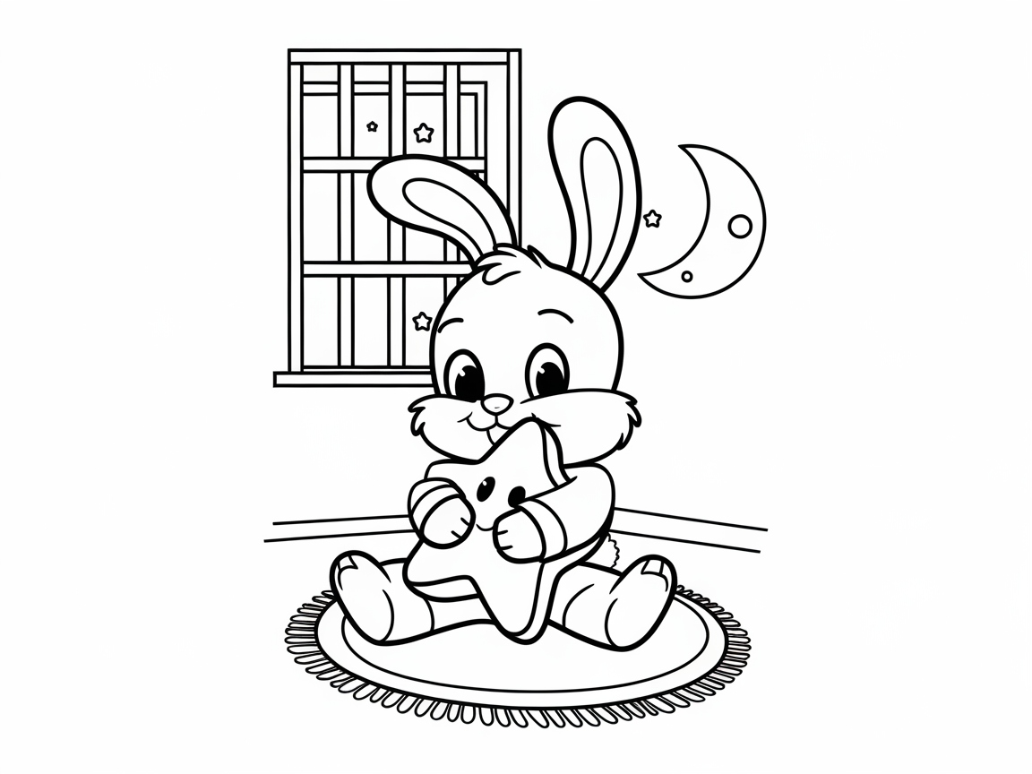 Nighttime Dreaming with Bunny and Star