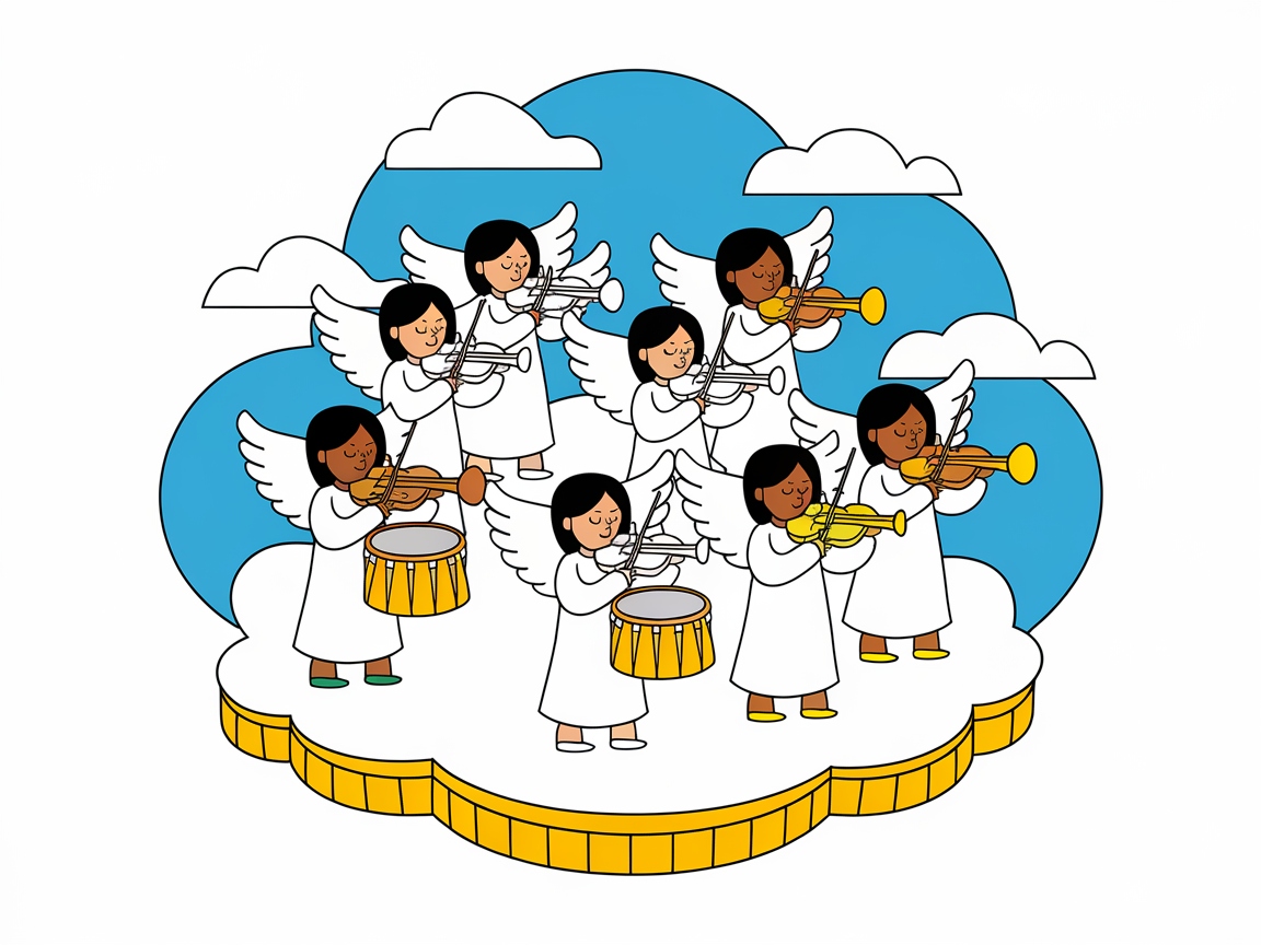 Angelic Orchestra in the Clouds