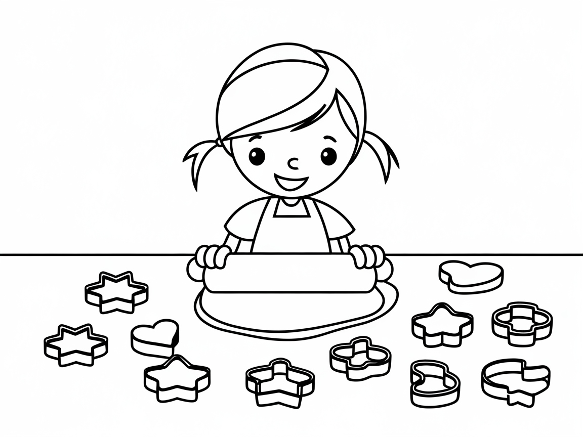 Roll Into Fun with This Cookie Cutter Coloring Page