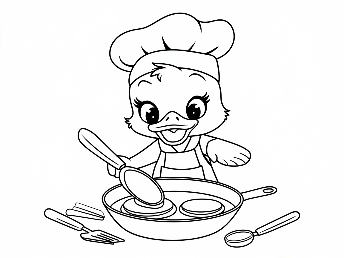 Cooking Up Fun with This Chef Duckling