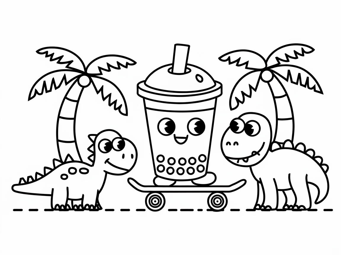 Dinosaur Skate Adventure with Boba Buddy
