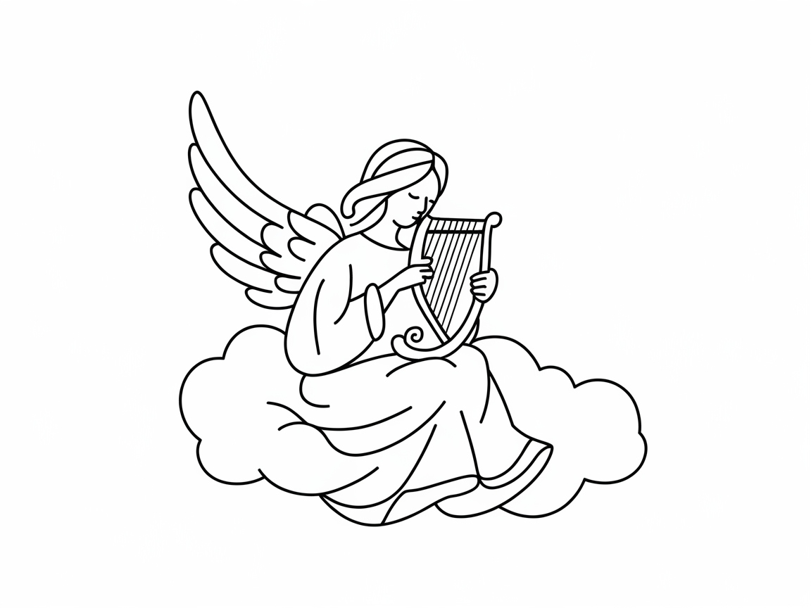 Heavenly Harmony with an Angelic Harpist