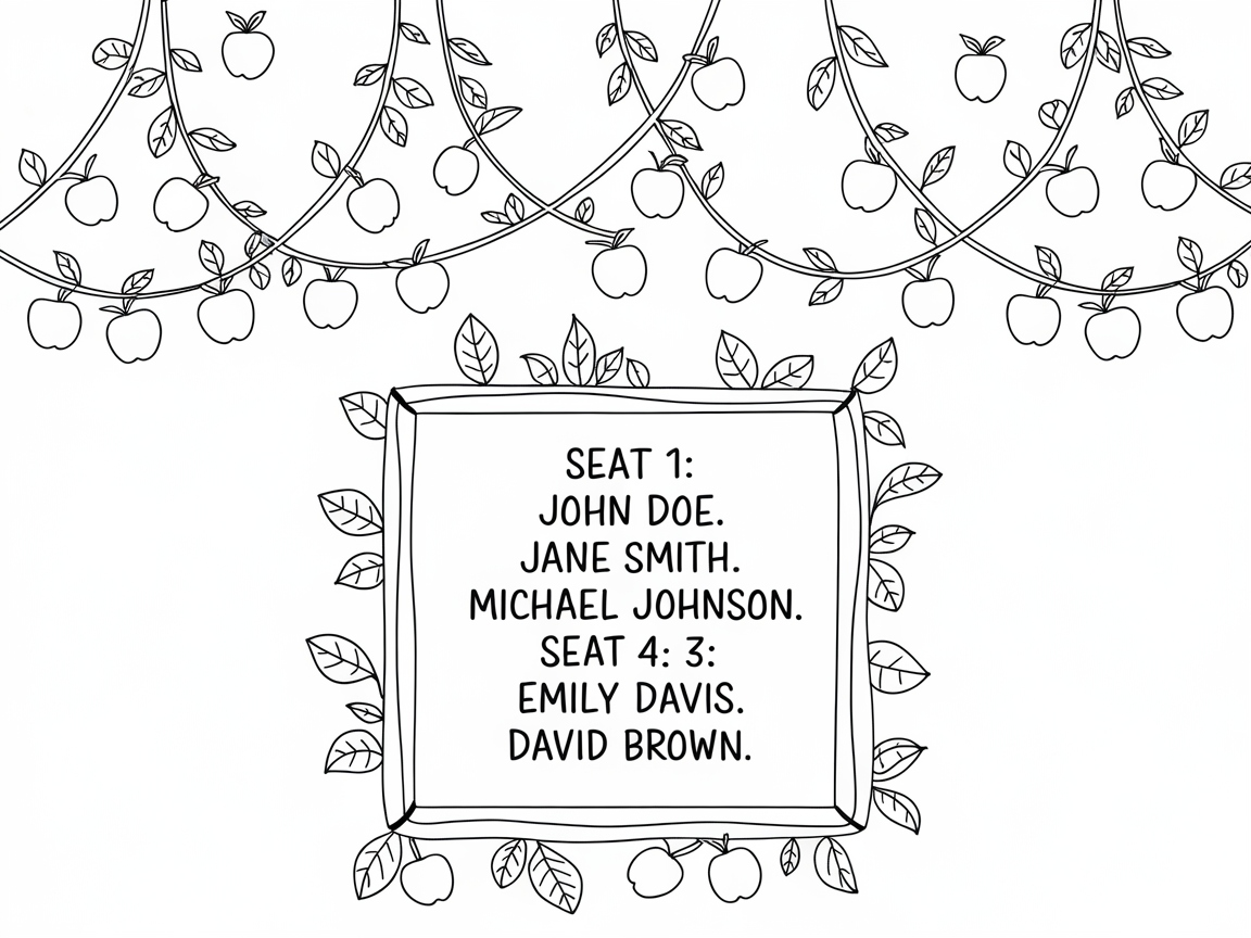Create a Cozy Apple Garland Seating Chart