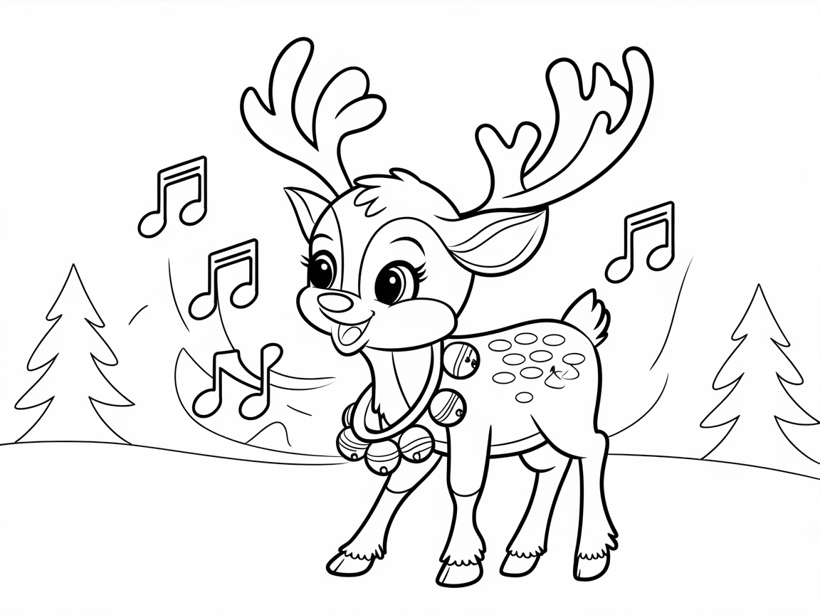 Musical Baby Reindeer Spreading Holiday Cheer