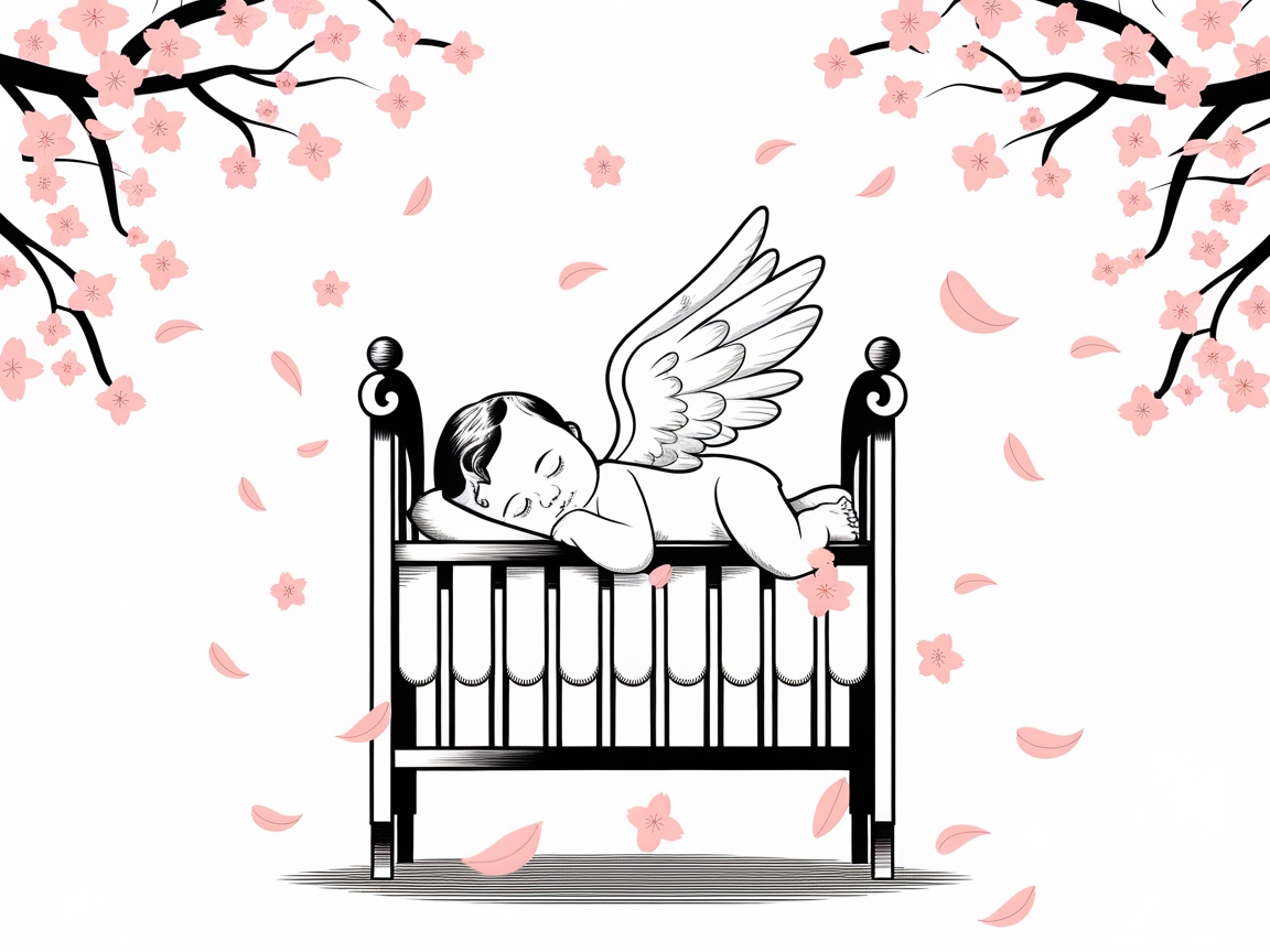 Peaceful Slumber in a Blossoming Crib