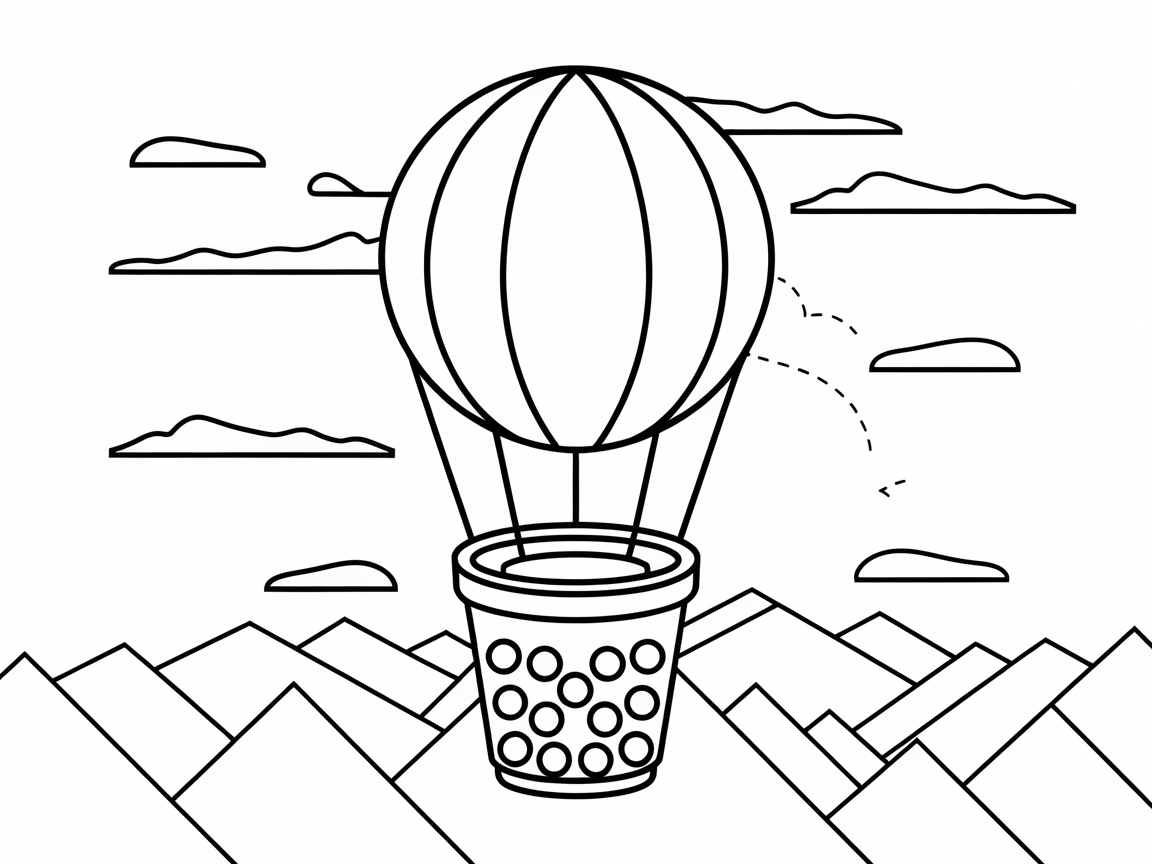 Boba Adventure in a Hot Air Balloon