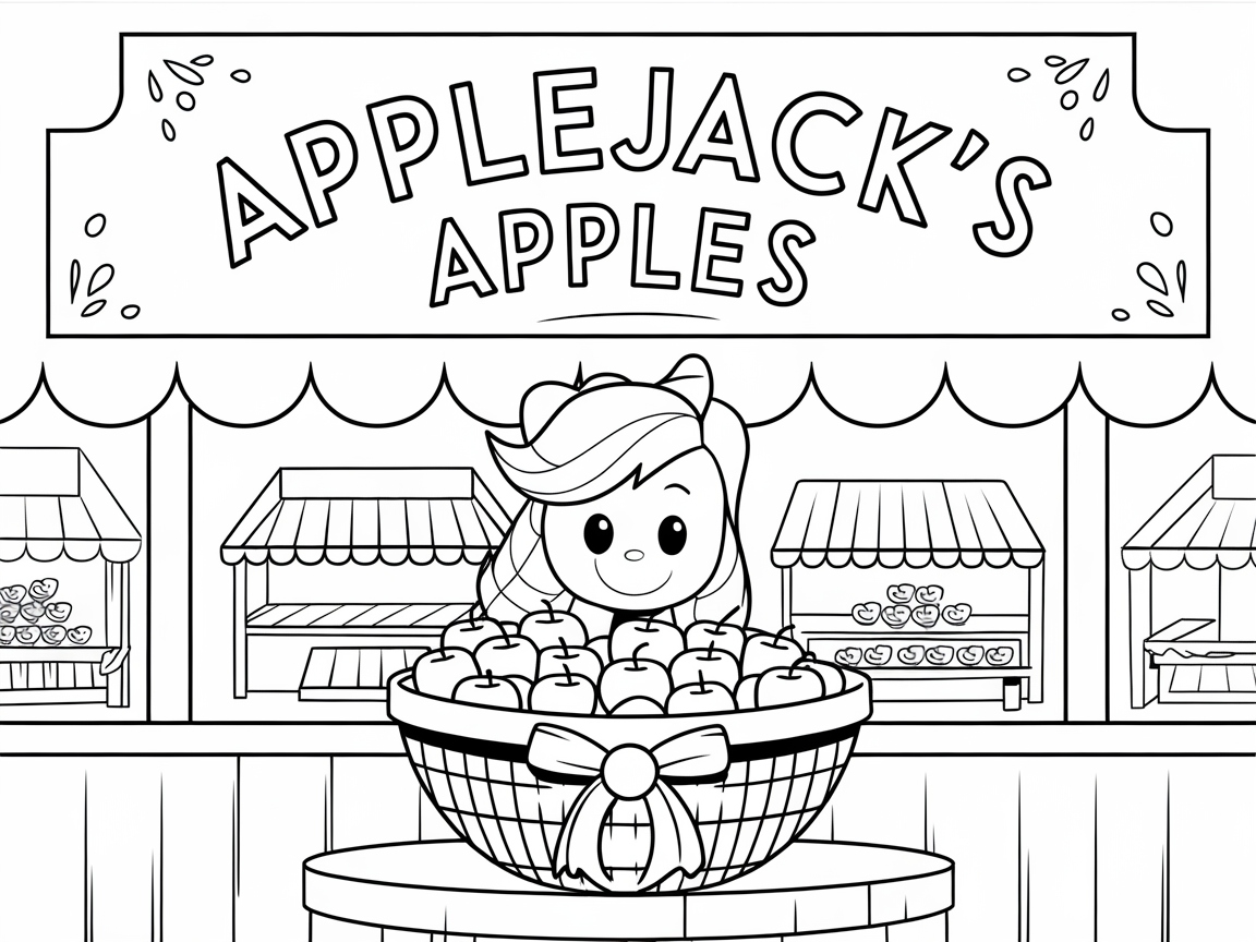 Apple Stand Delights with a Cheerful Vendor