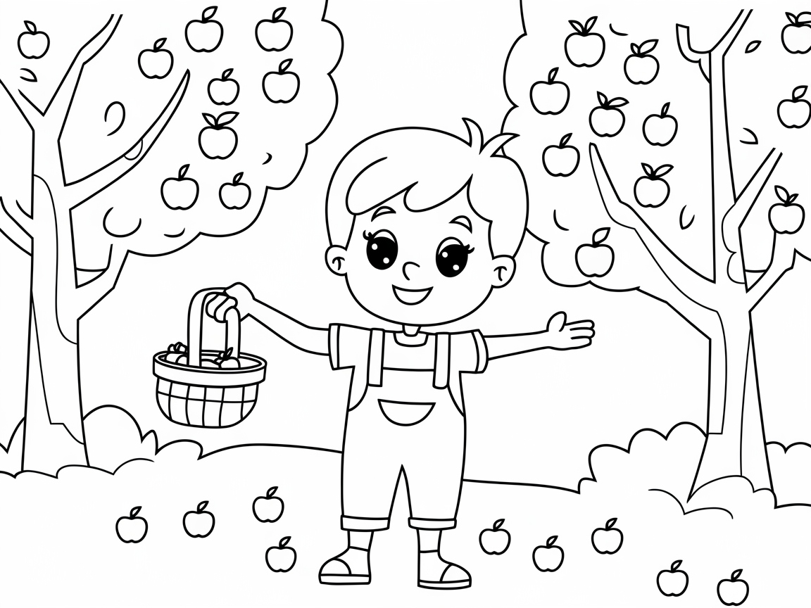 Apple Orchard Adventure with a Joyful Child