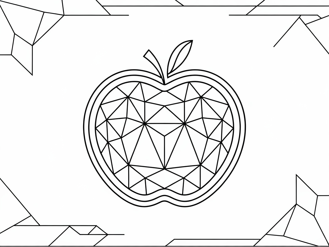 Geometric Apple Design for Detailed Coloring