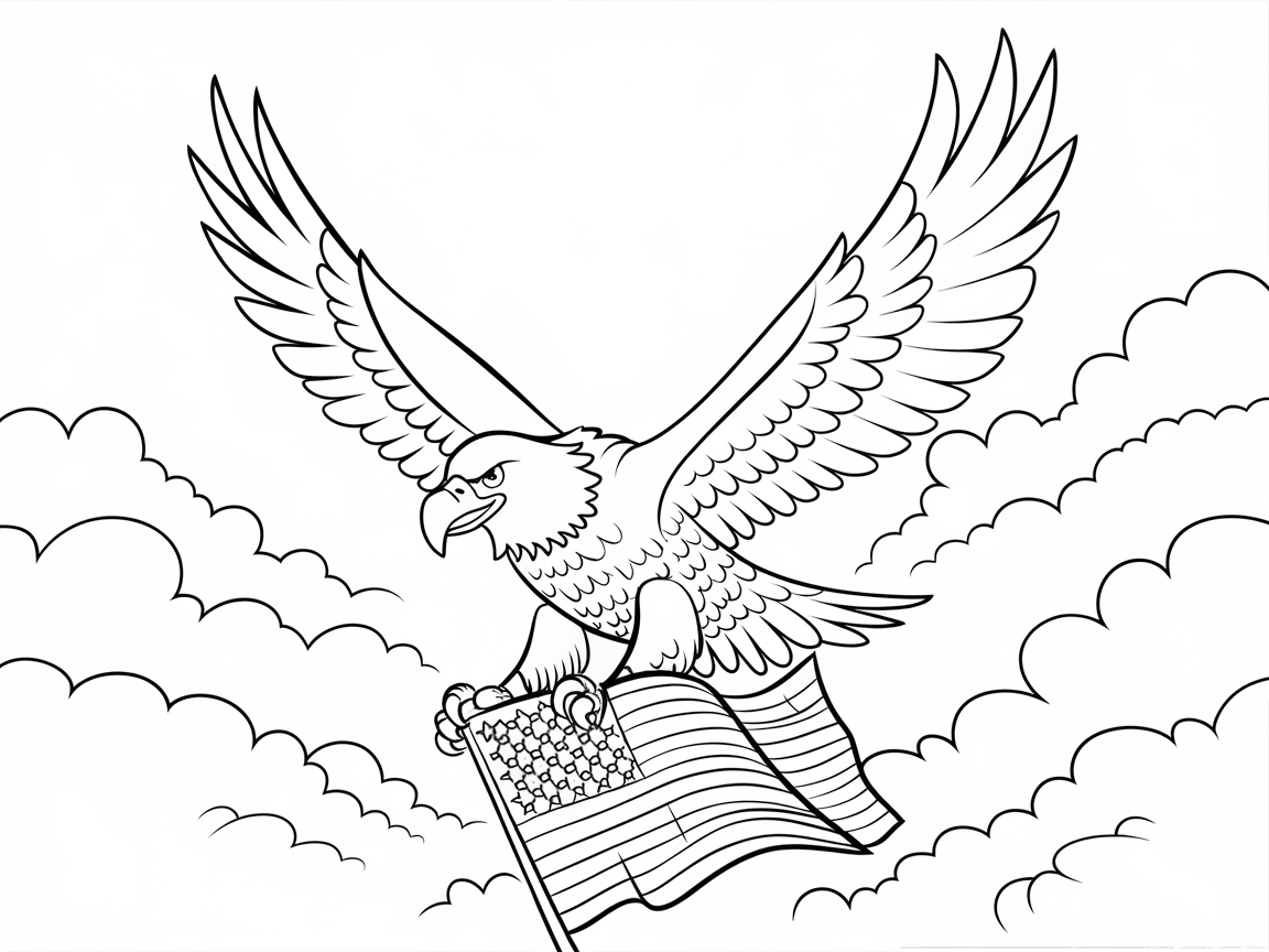 Soar with Pride in This Majestic Eagle Flag Design