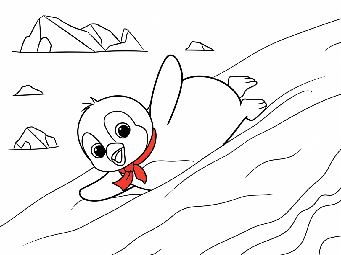 Adventurous Baby Penguin
