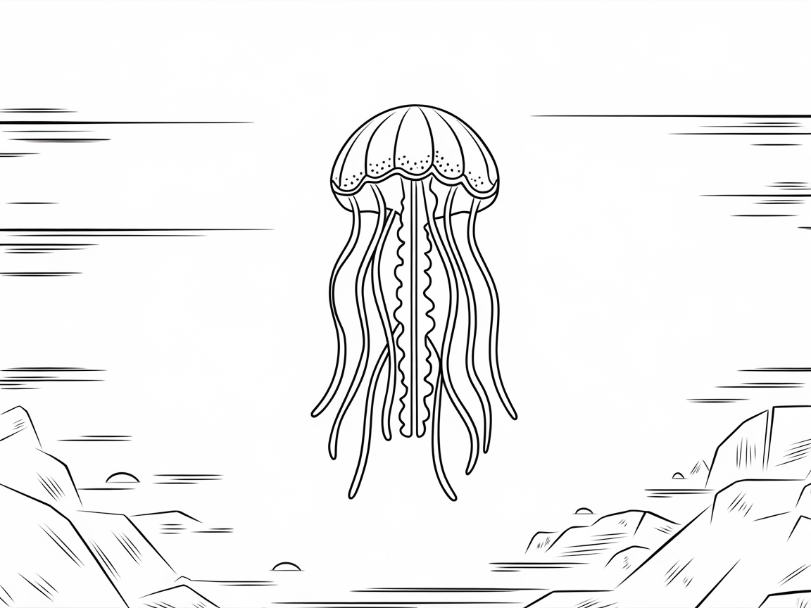 Drifting Jellyfish in a Tranquil Sea