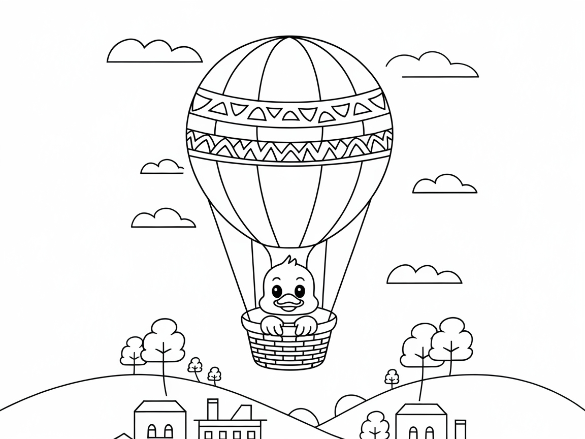 Soar High with This Hot Air Ballooning Duckling
