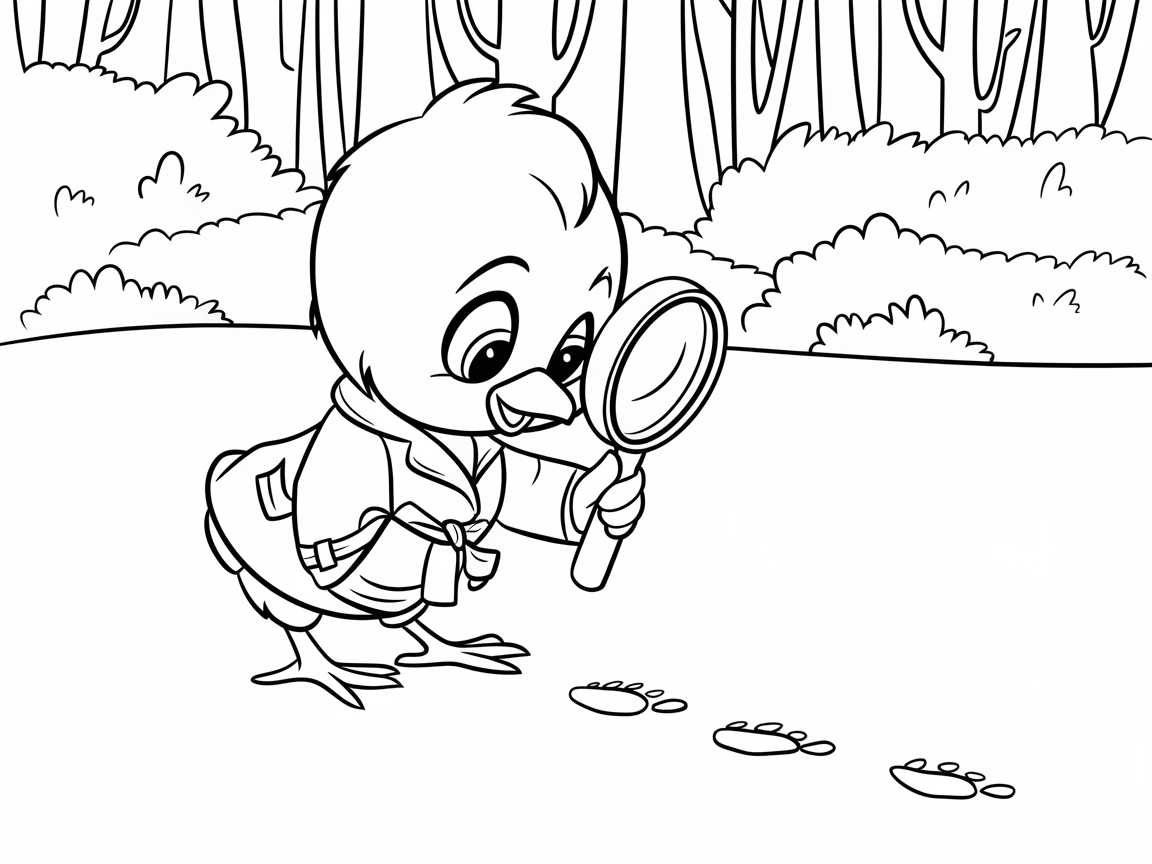 Detective Chick on a Woodland Adventure
