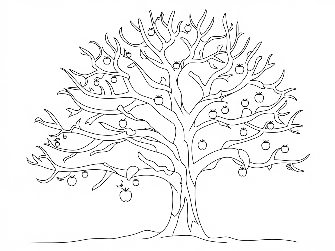 Explore the Simplicity of This Bare Apple Tree