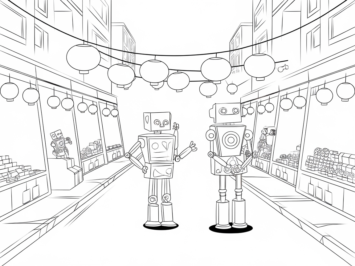 Stroll Through This Robotic Marketplace