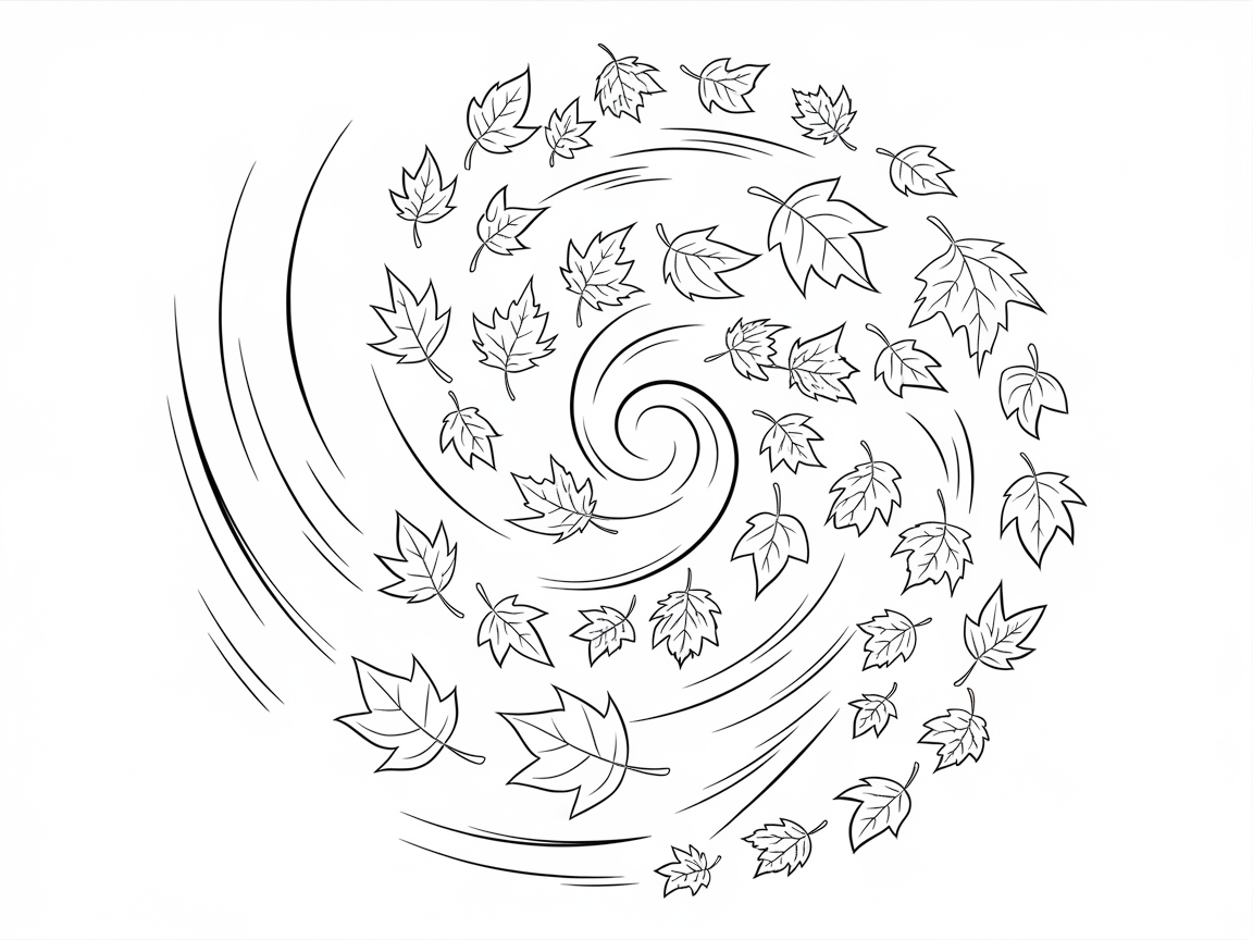 Whirlwind of Autumn Leaves Awaiting Your Colors
