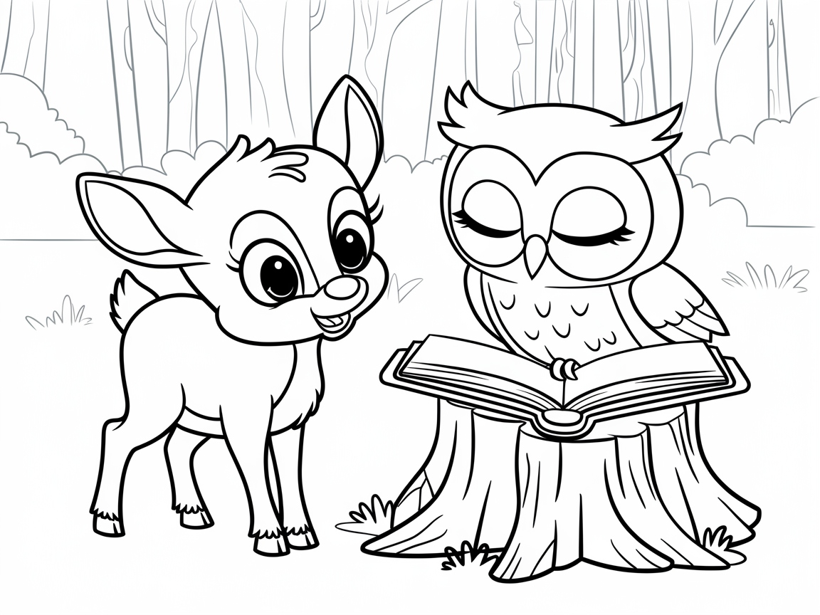 Storytime with Baby Reindeer and Wise Owl