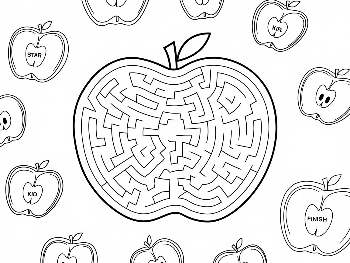 Navigate This Fun Apple Maze Adventure