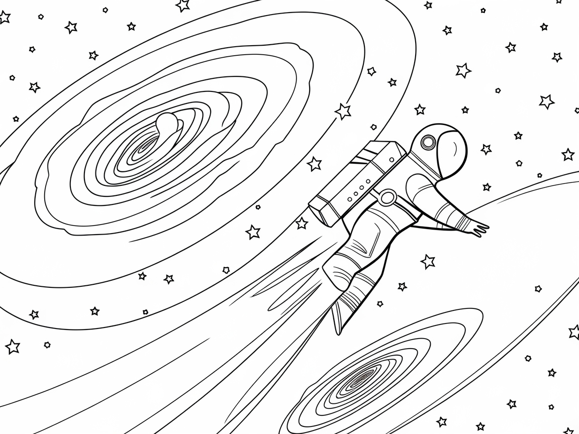 Zipping Through Cosmic Loops: Astronaut Adventure