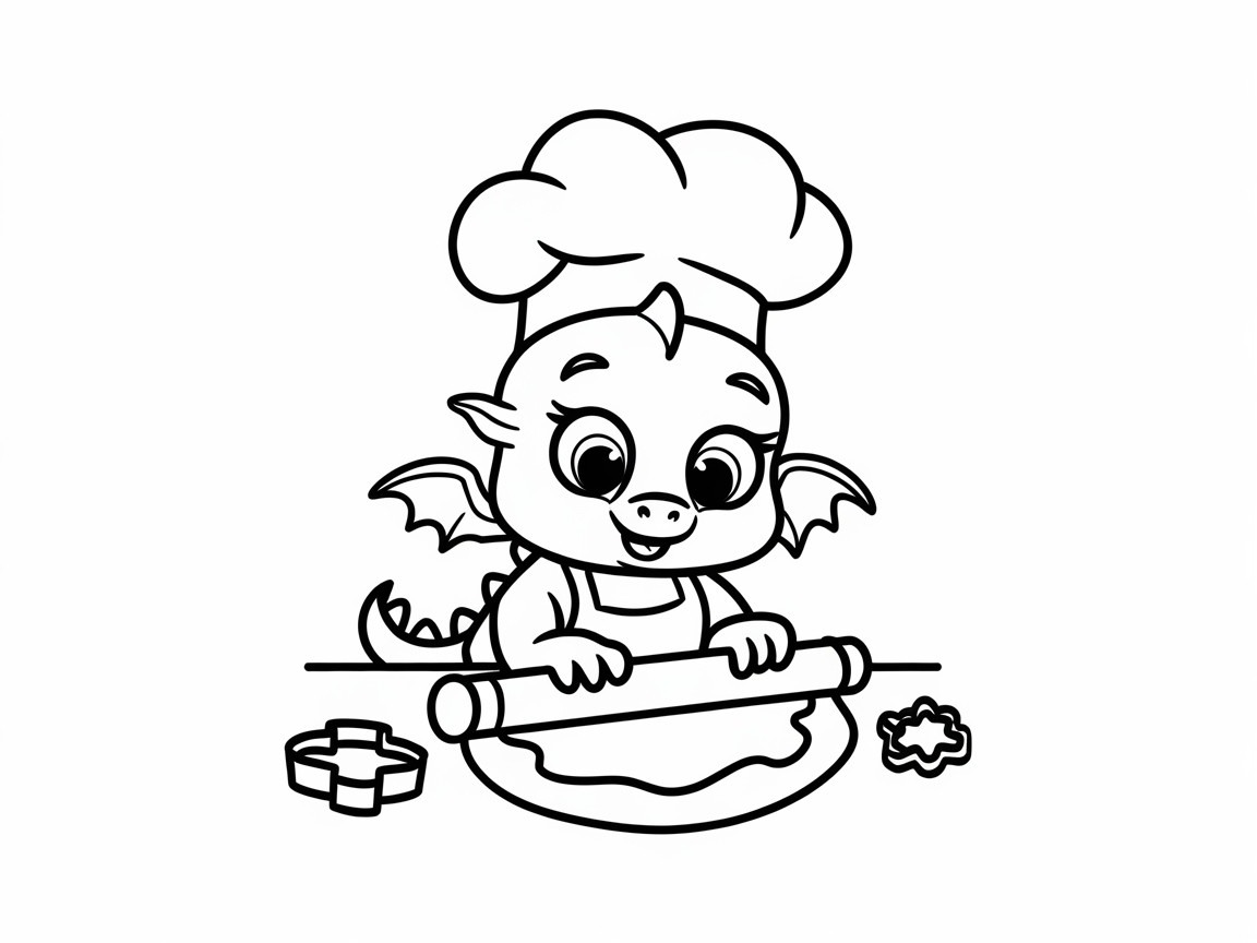 Little Baker Dragon Rolling Dough
