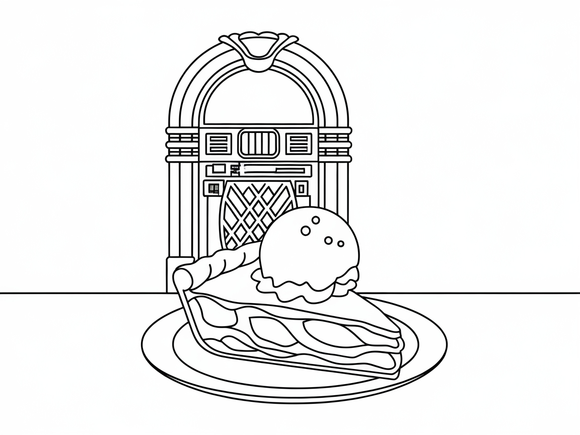 Jukebox Vibes with a Slice of Pie a la Mode
