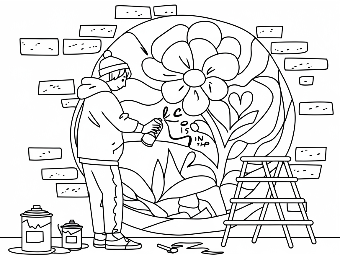 Color the Street Art Mural