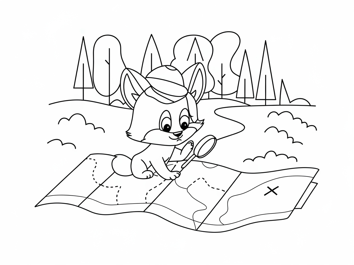 Treasure Hunt with a Curious Baby Fox