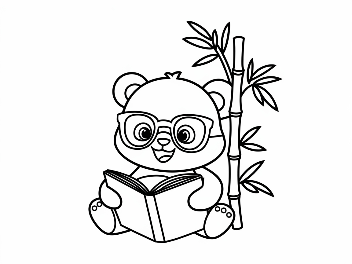 Bookworm Panda Ready for Storytime