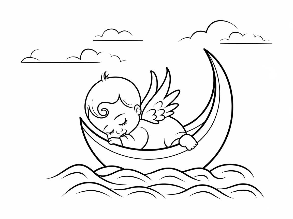 Sailing into Dreamland on a Crescent Moon