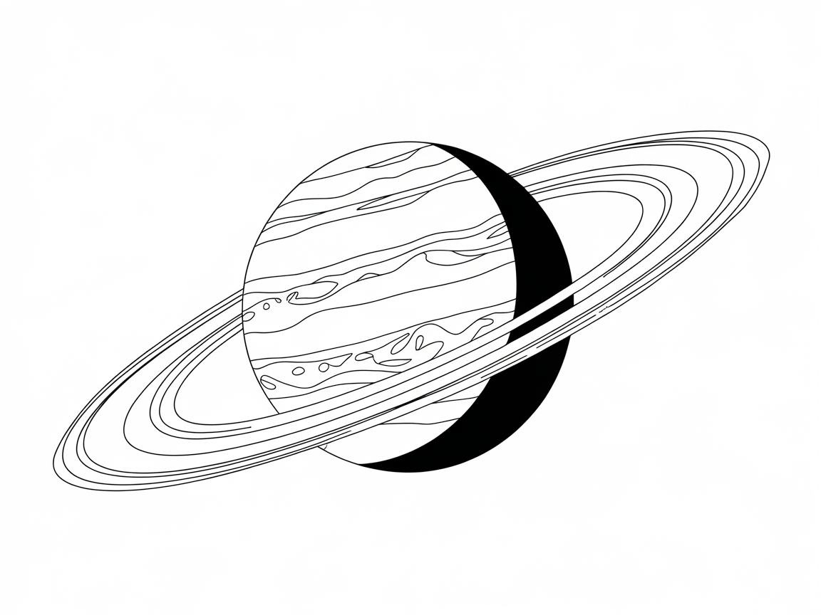 Orbit Saturn with This Stunning Ringed Planet Page