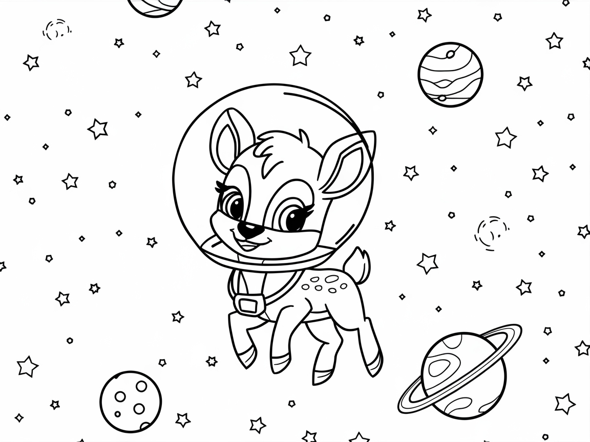 Space Adventure with a Cosmic Fawn